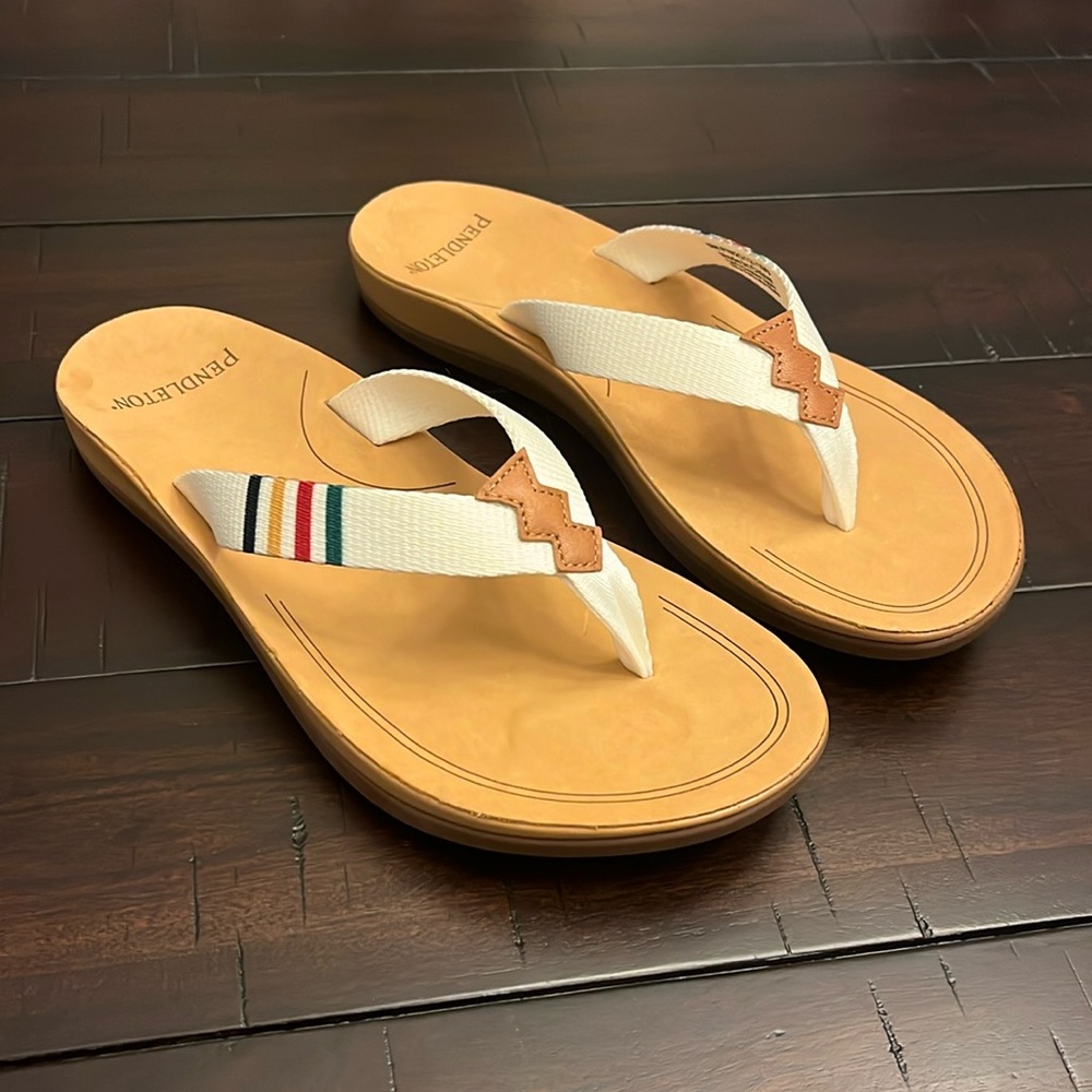 Pendleton Glacier Bay National Park Flip Flops Thongs Sandals Shoes Women’s Sz 6